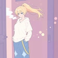 ジト目ネコとマコ 4枚目