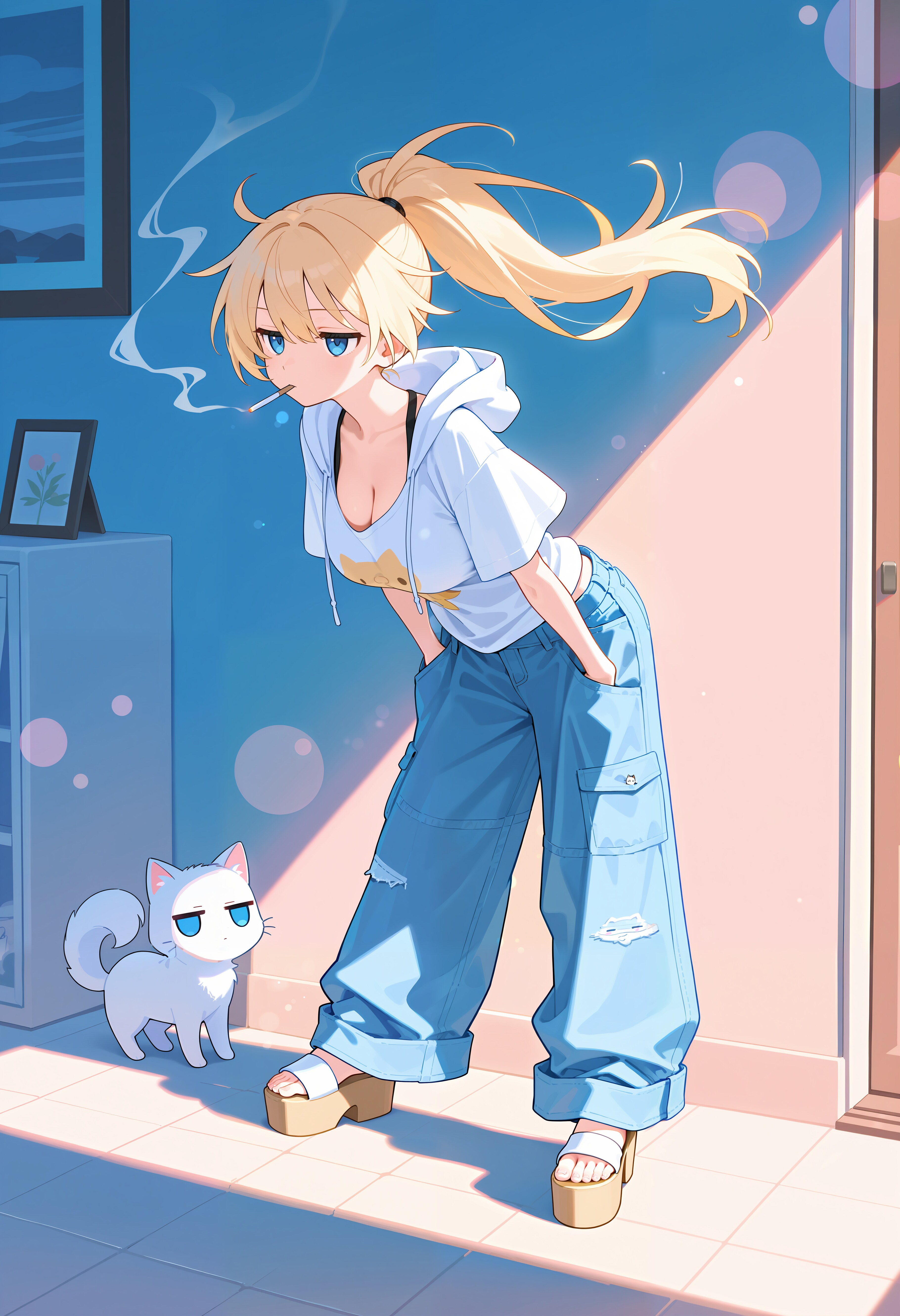 ジト目ネコとマコ