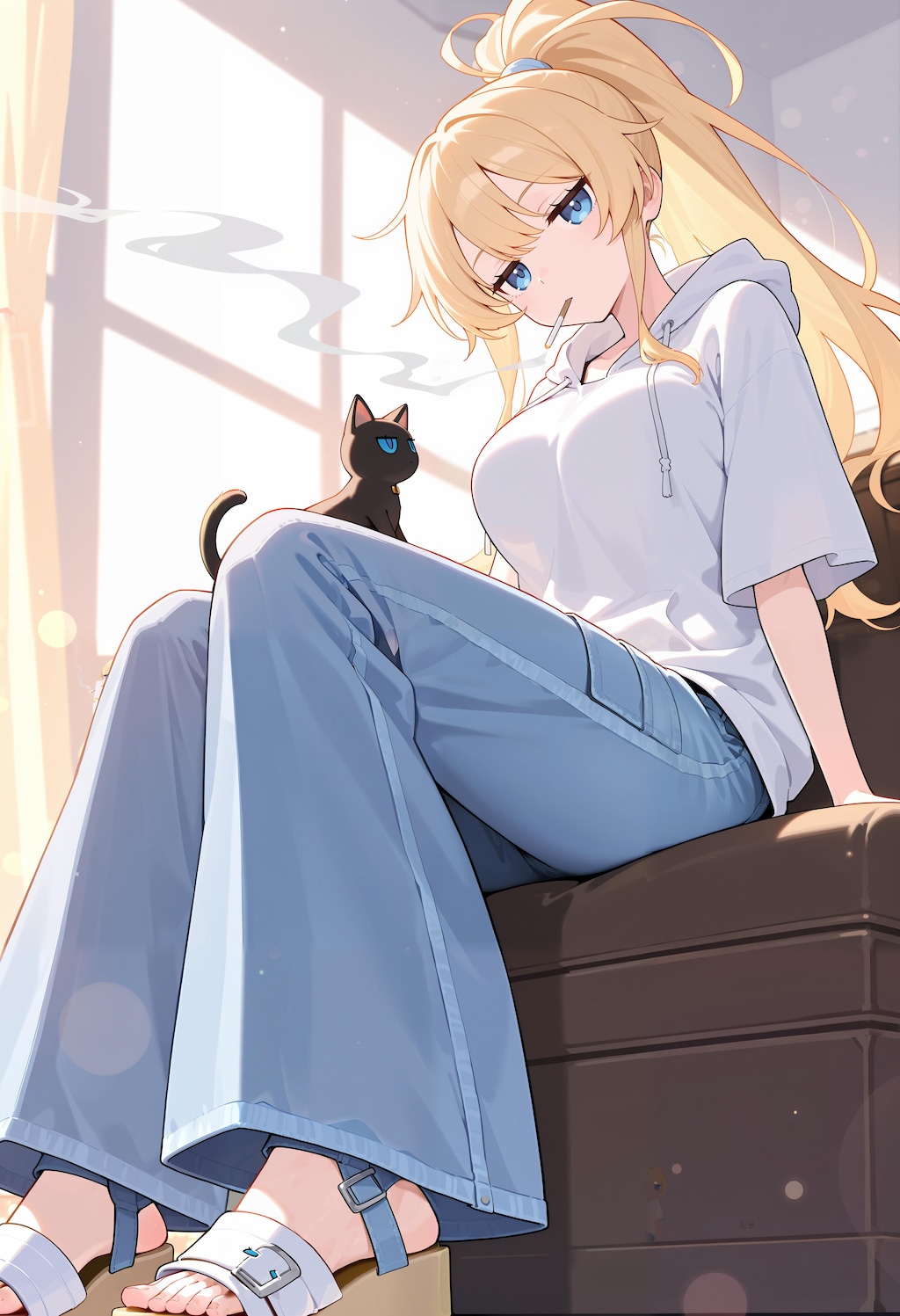 ジト目ネコとマコ