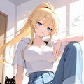 ジト目ネコとマコ 9枚目