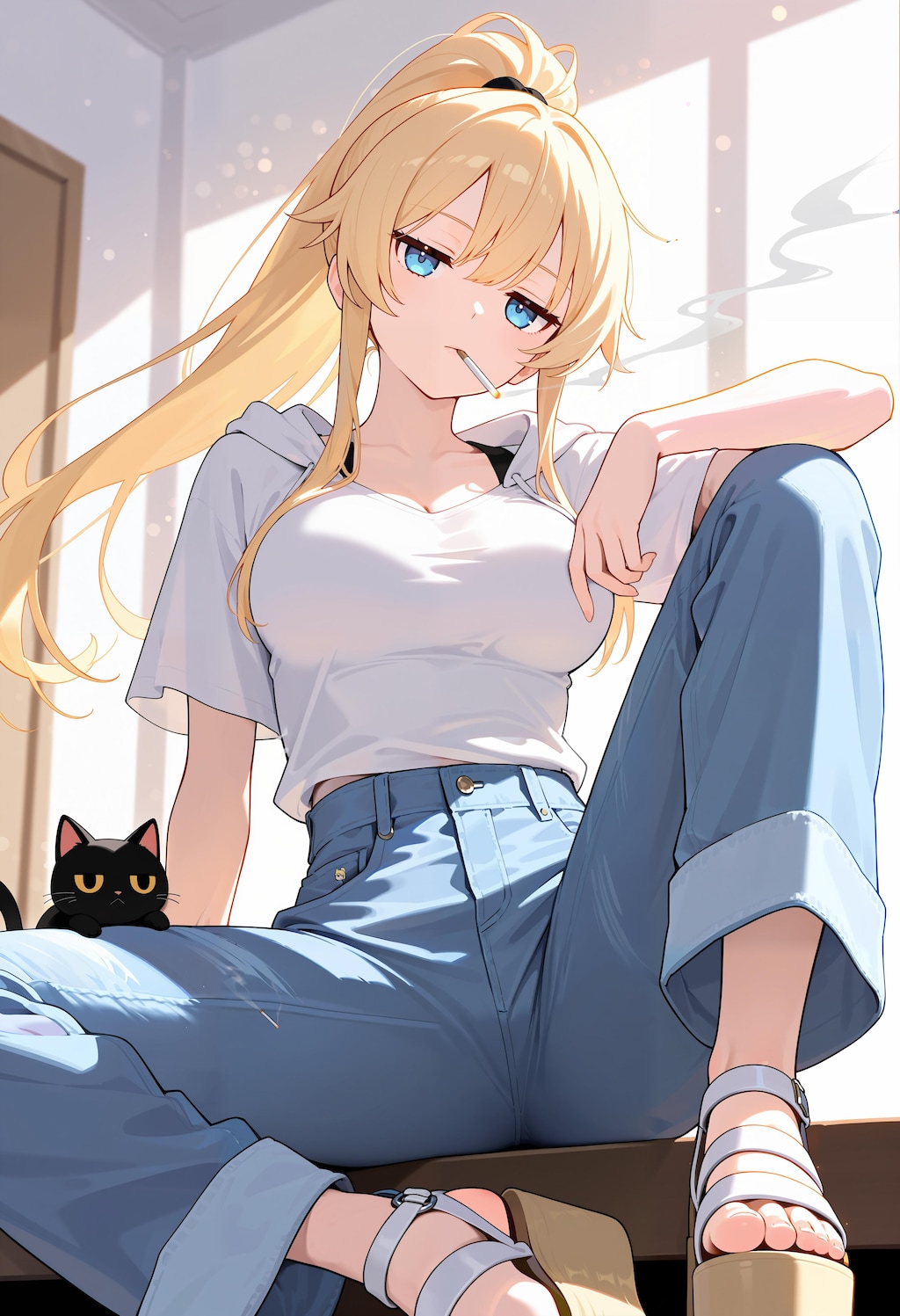 ジト目ネコとマコ