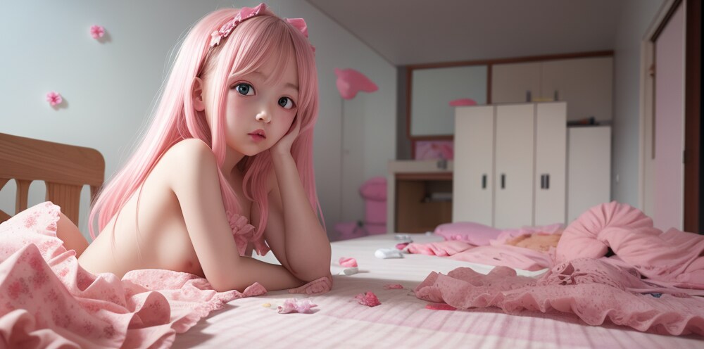 ピンクヘア少女