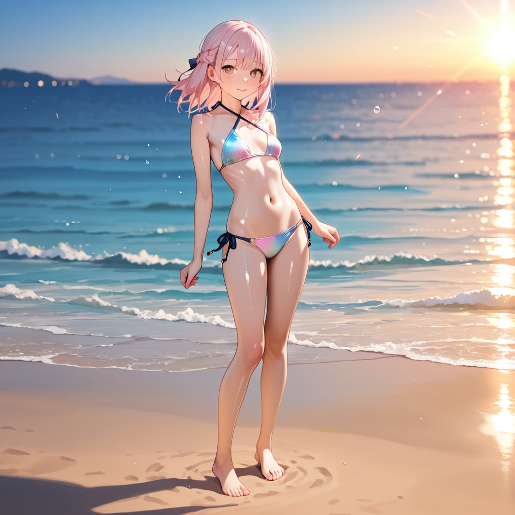 グラデーション クロシェ クロスホルタービキニ