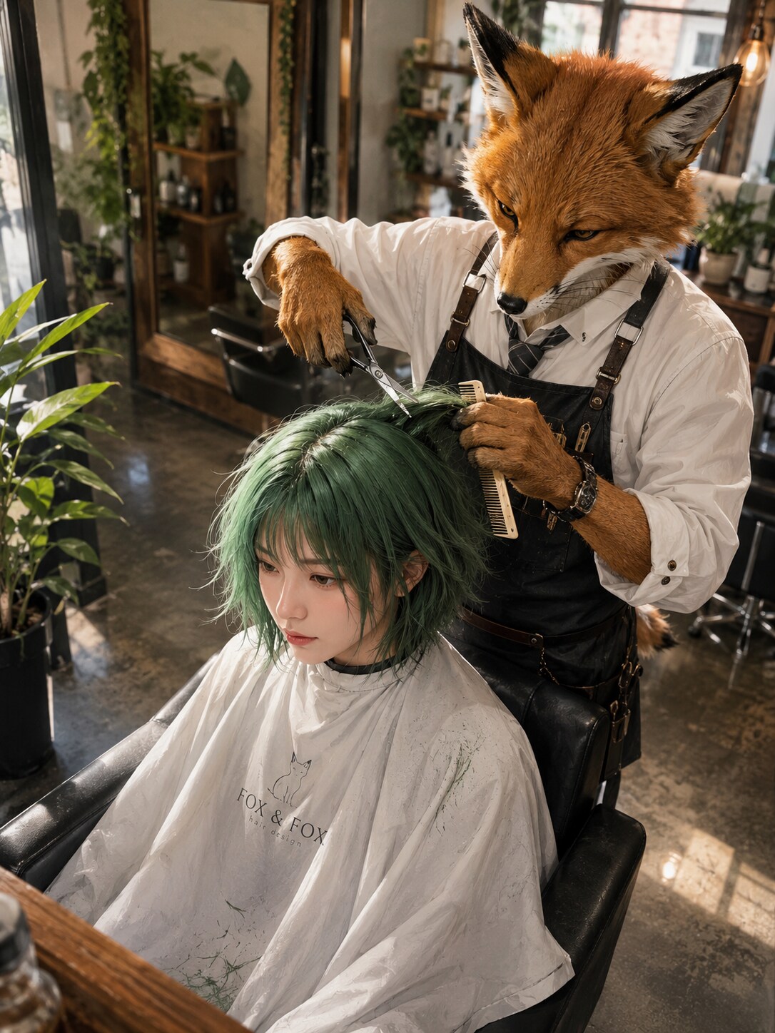 キツネのヘアサロン
