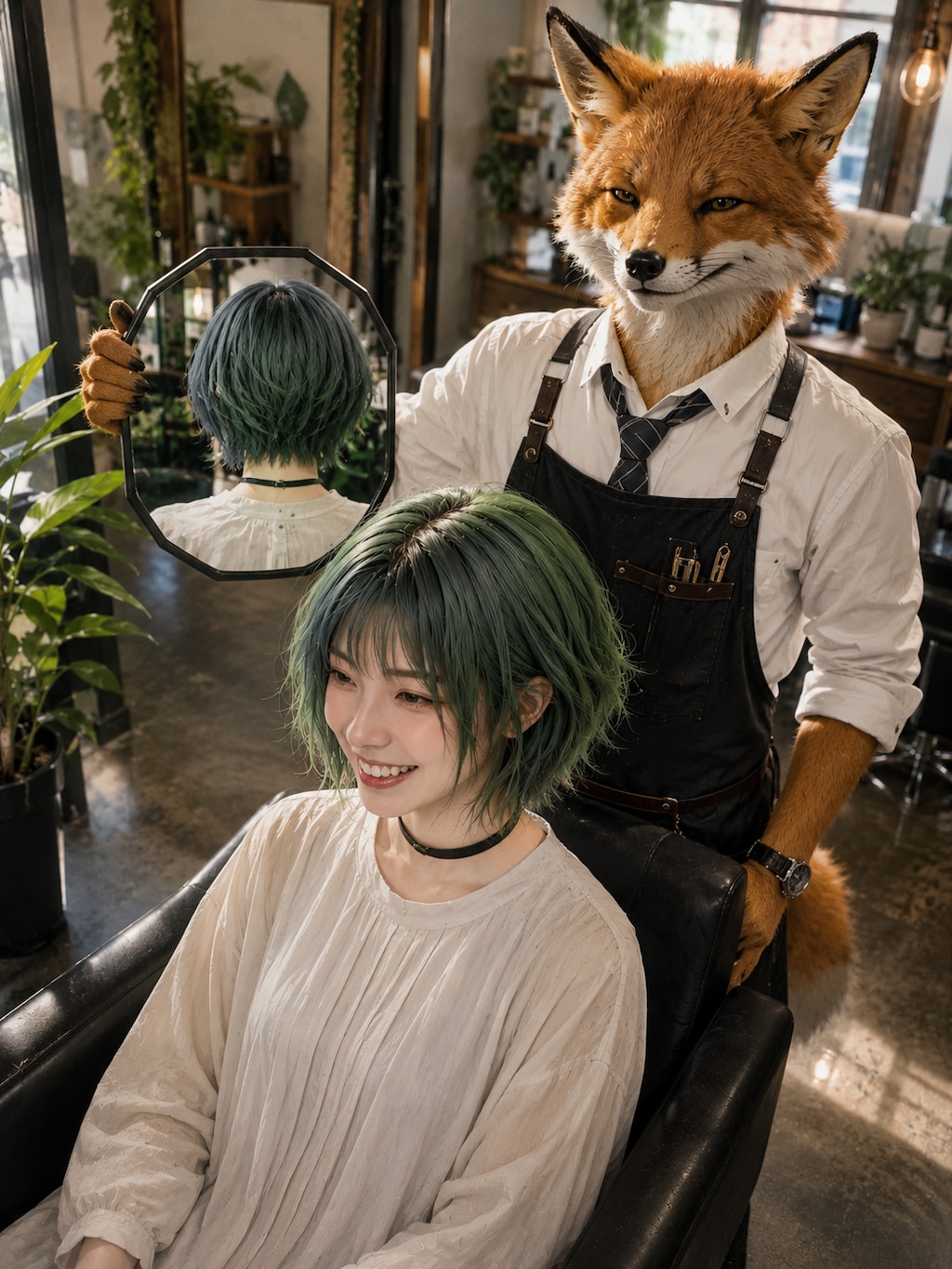 キツネのヘアサロン