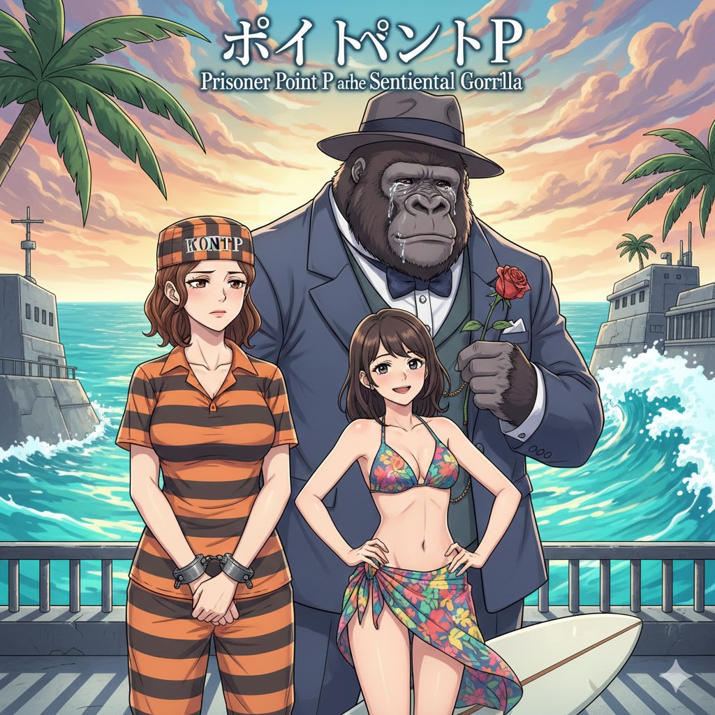囚人点Pと服を着たセンチメンタルゴリラと水着女子 | の人気AIイラスト・グラビア