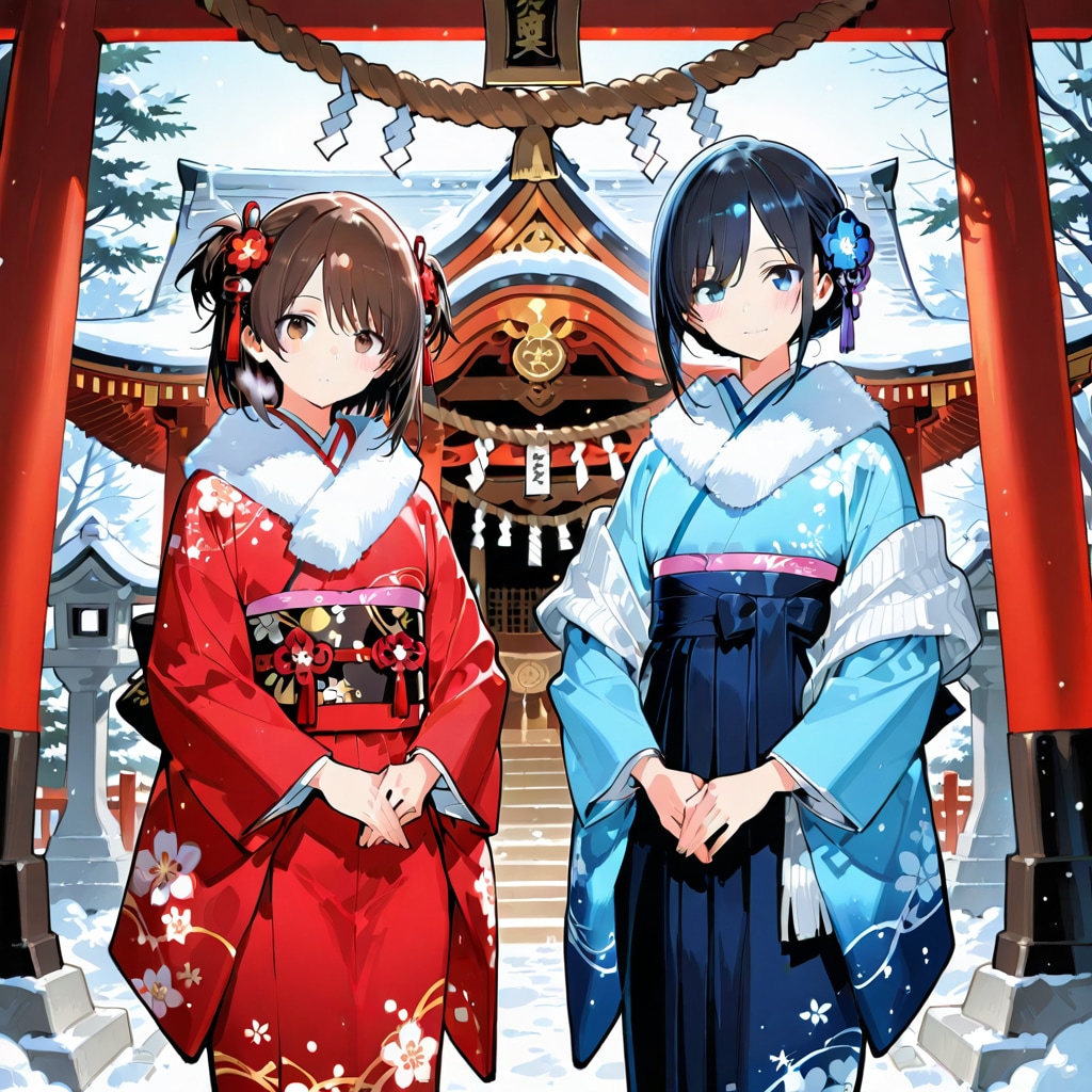 初詣 | の人気AIイラスト・グラビア