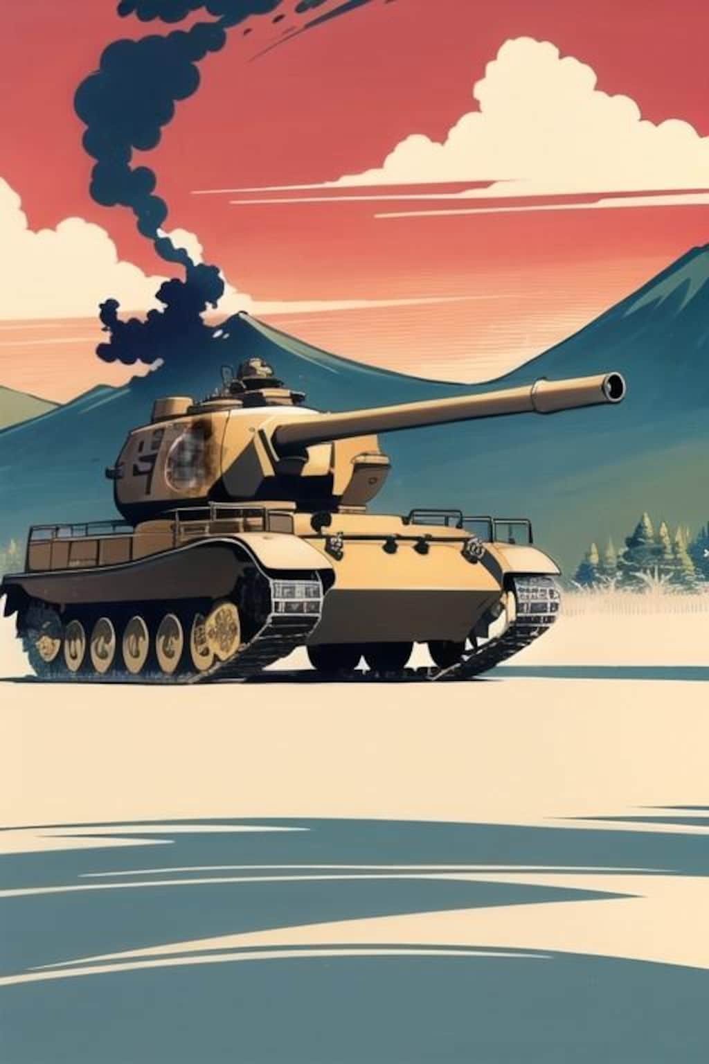 逸見エリカと戦車イメージ