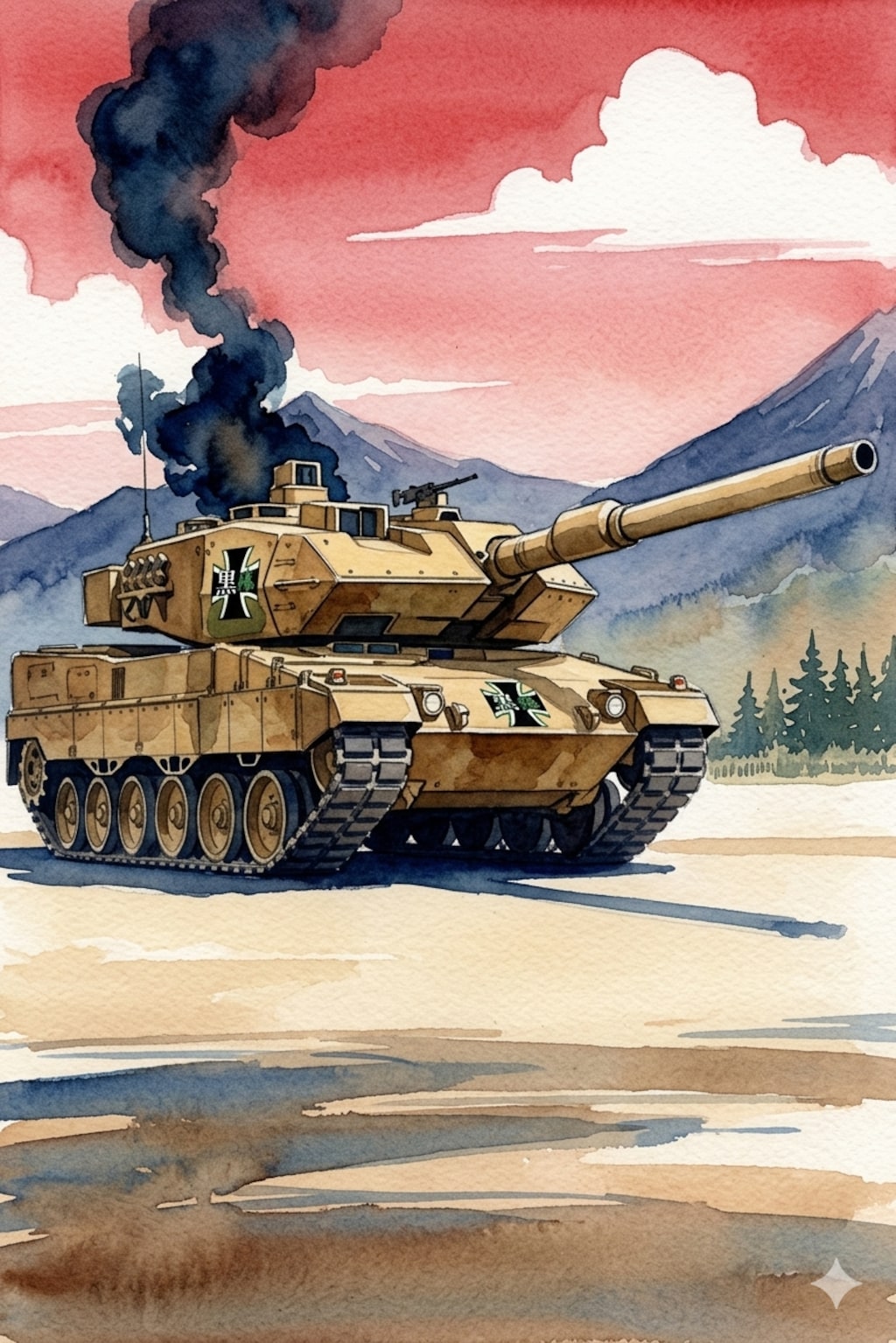 逸見エリカと戦車イメージ