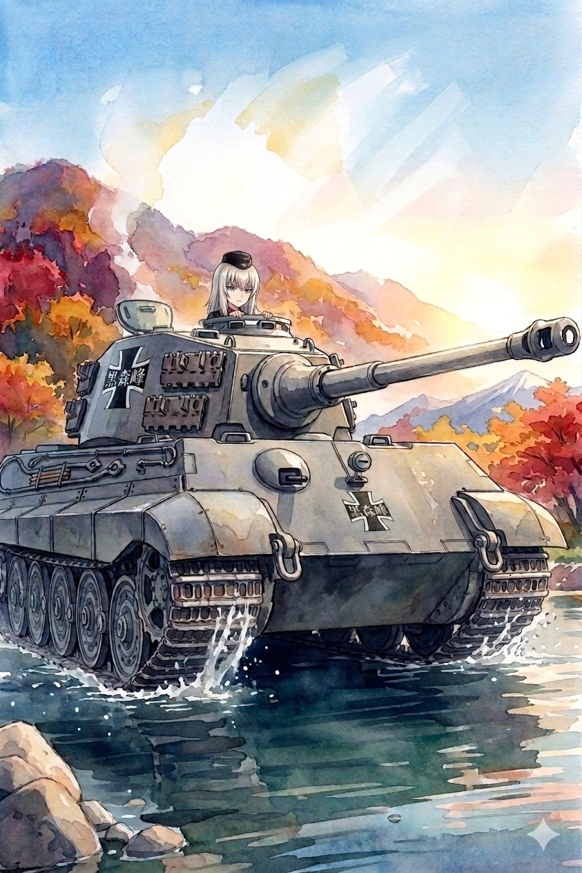 逸見エリカと戦車イメージ | の人気AIイラスト・グラビア