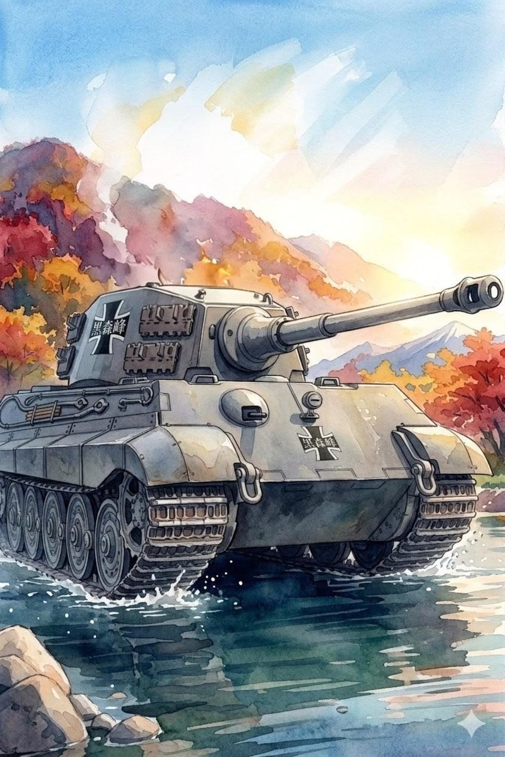 逸見エリカと戦車イメージ