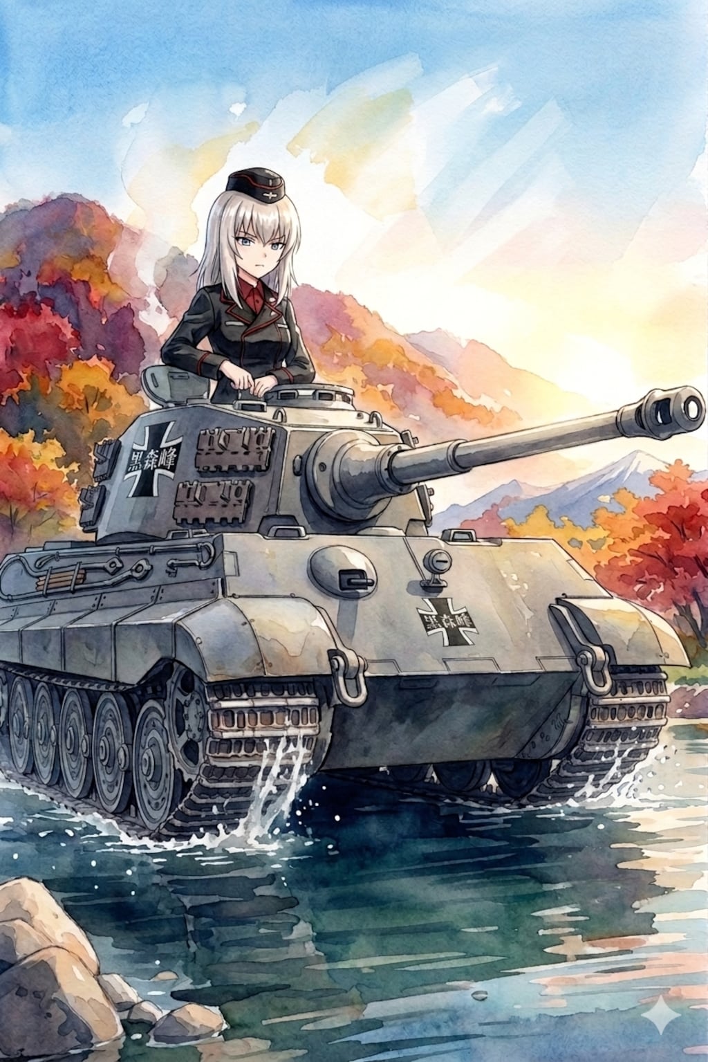 逸見エリカと戦車イメージ