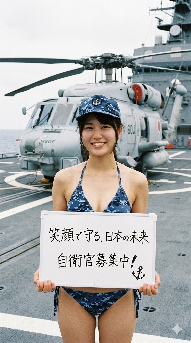 ２５日の女性海上自衛官