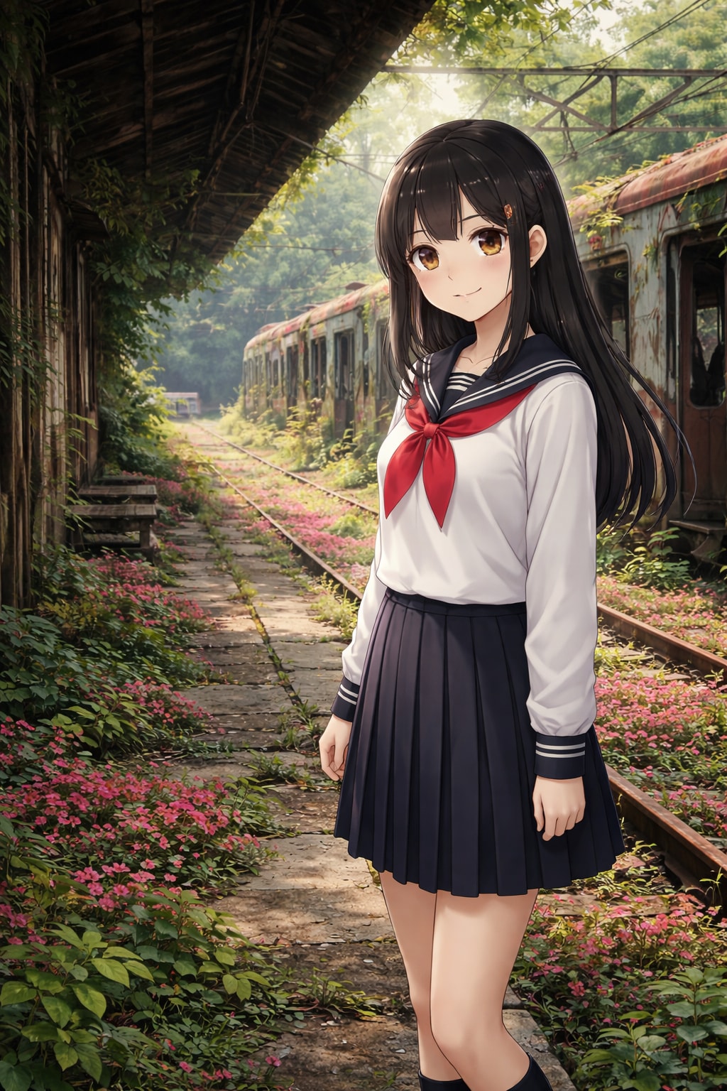 廃線の駅舎(ChatGPT)