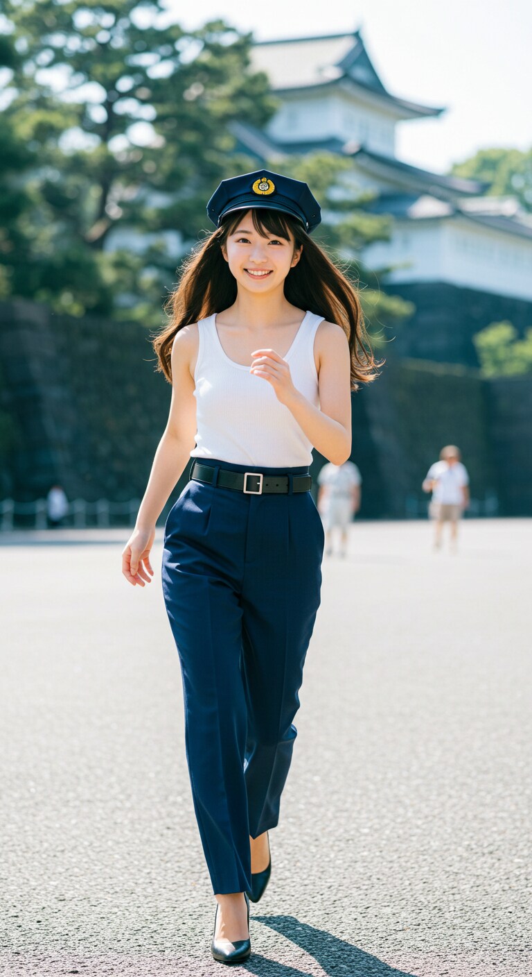 リアルかっこかわいい婦警の皇居ランニング