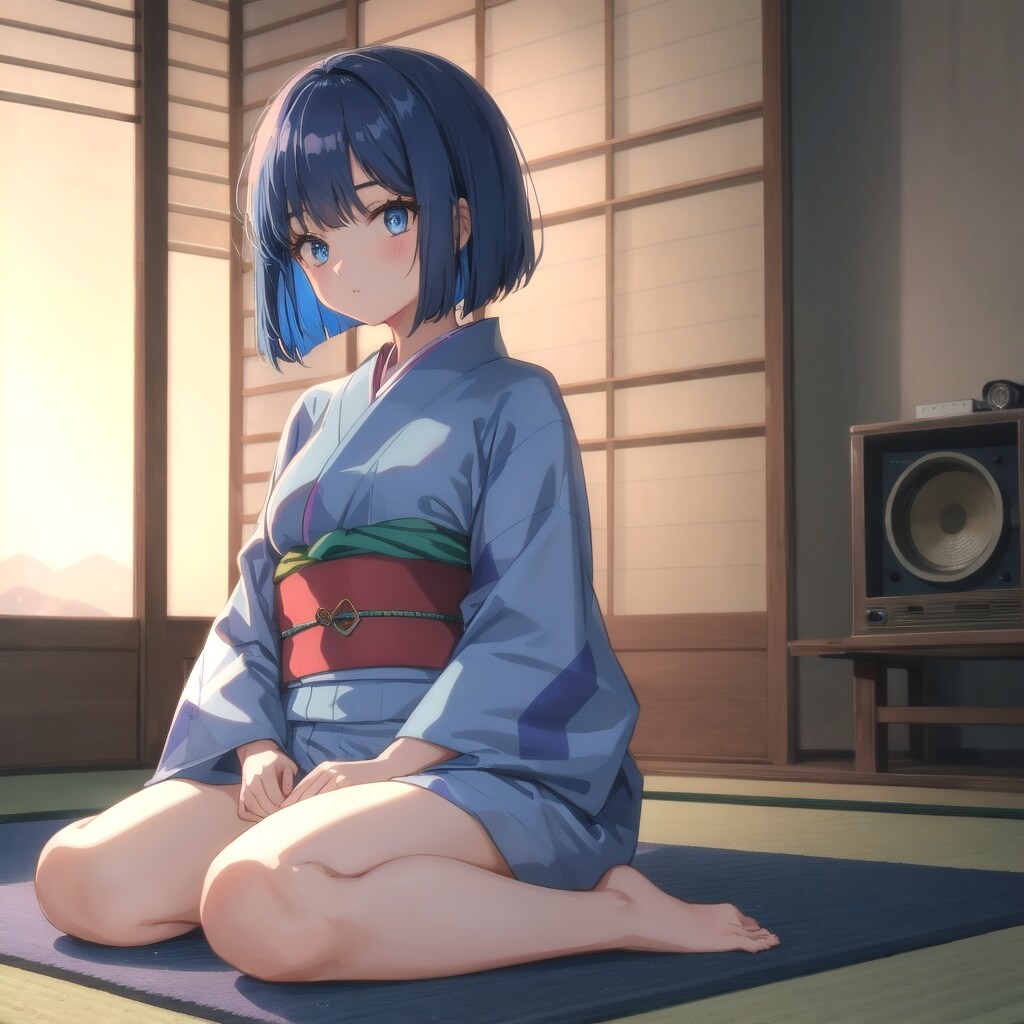 畳の部屋でレコード