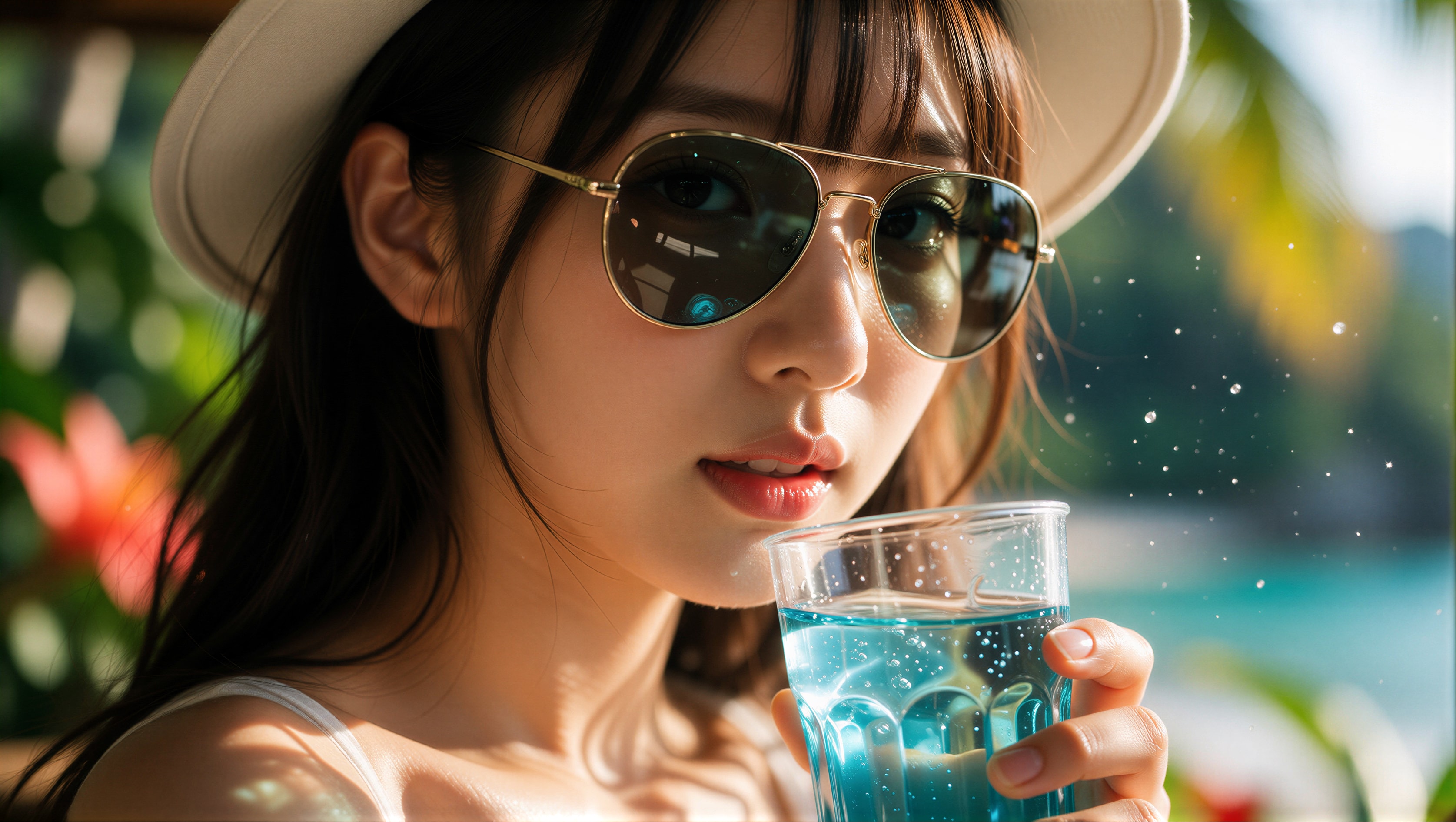 サングラス越しの夏