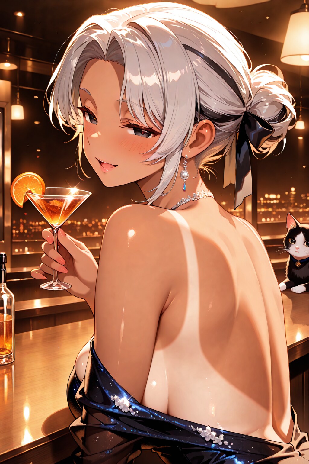 白色バーカウンター①