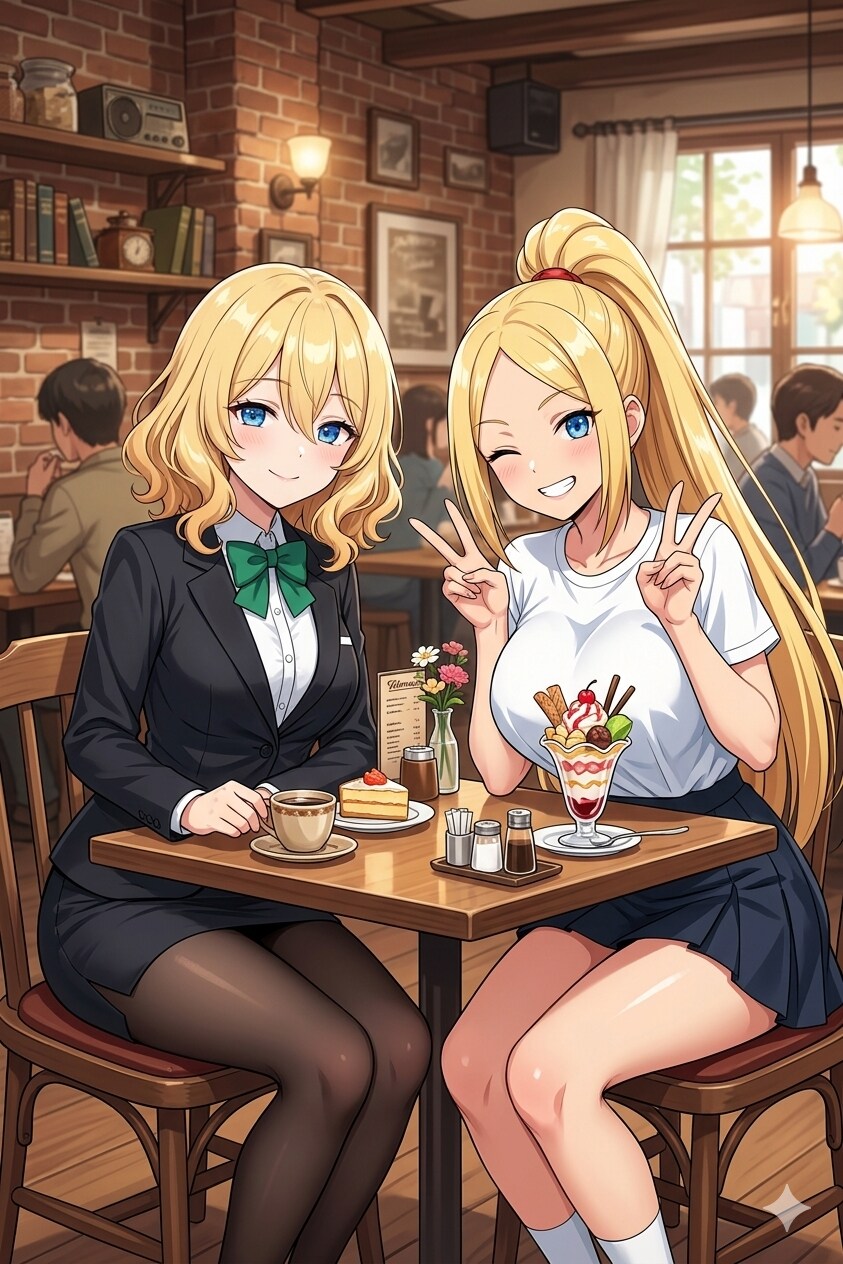 エイミーちゃんとアシュリーちゃんのツーショット