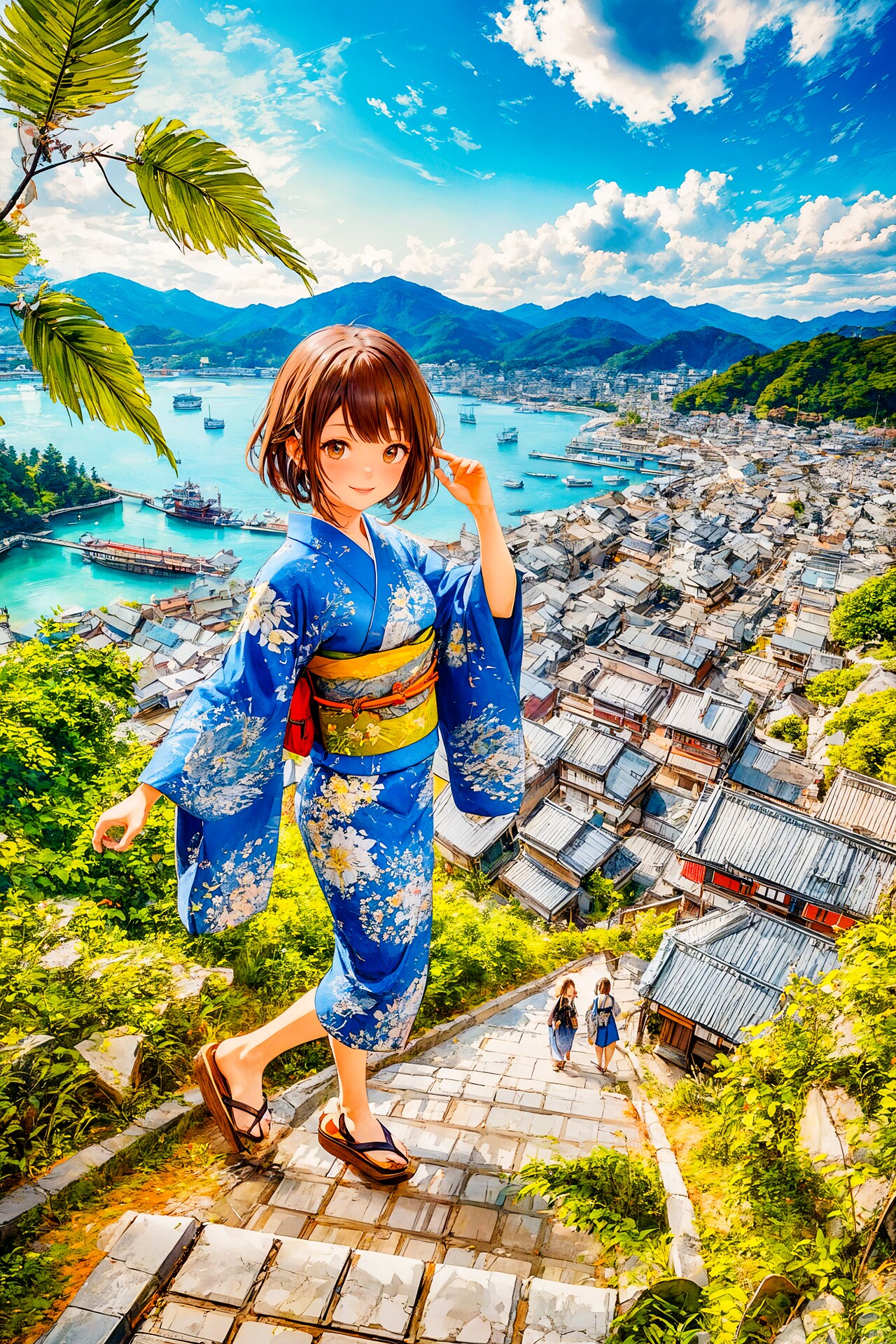 港町の風を感じて | の人気AIイラスト・グラビア