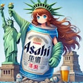 自由のビール像と少女 3枚目