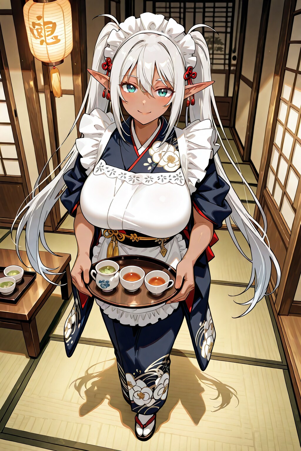 和風メイドのエルフ