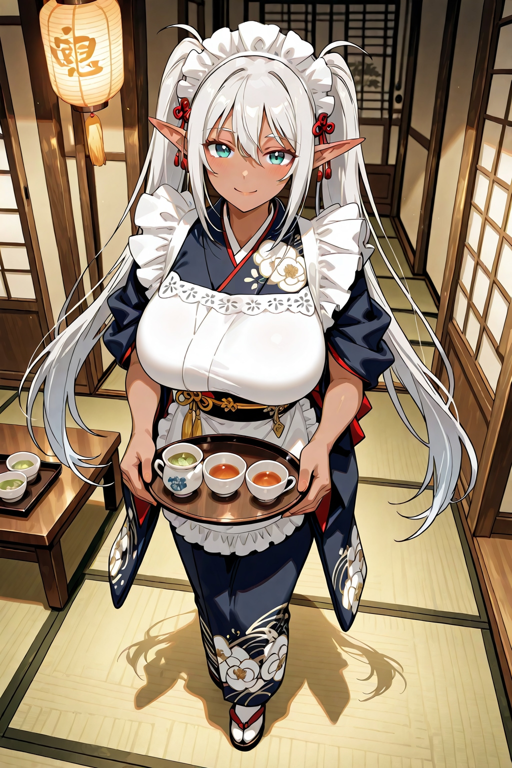 和風メイドのエルフ