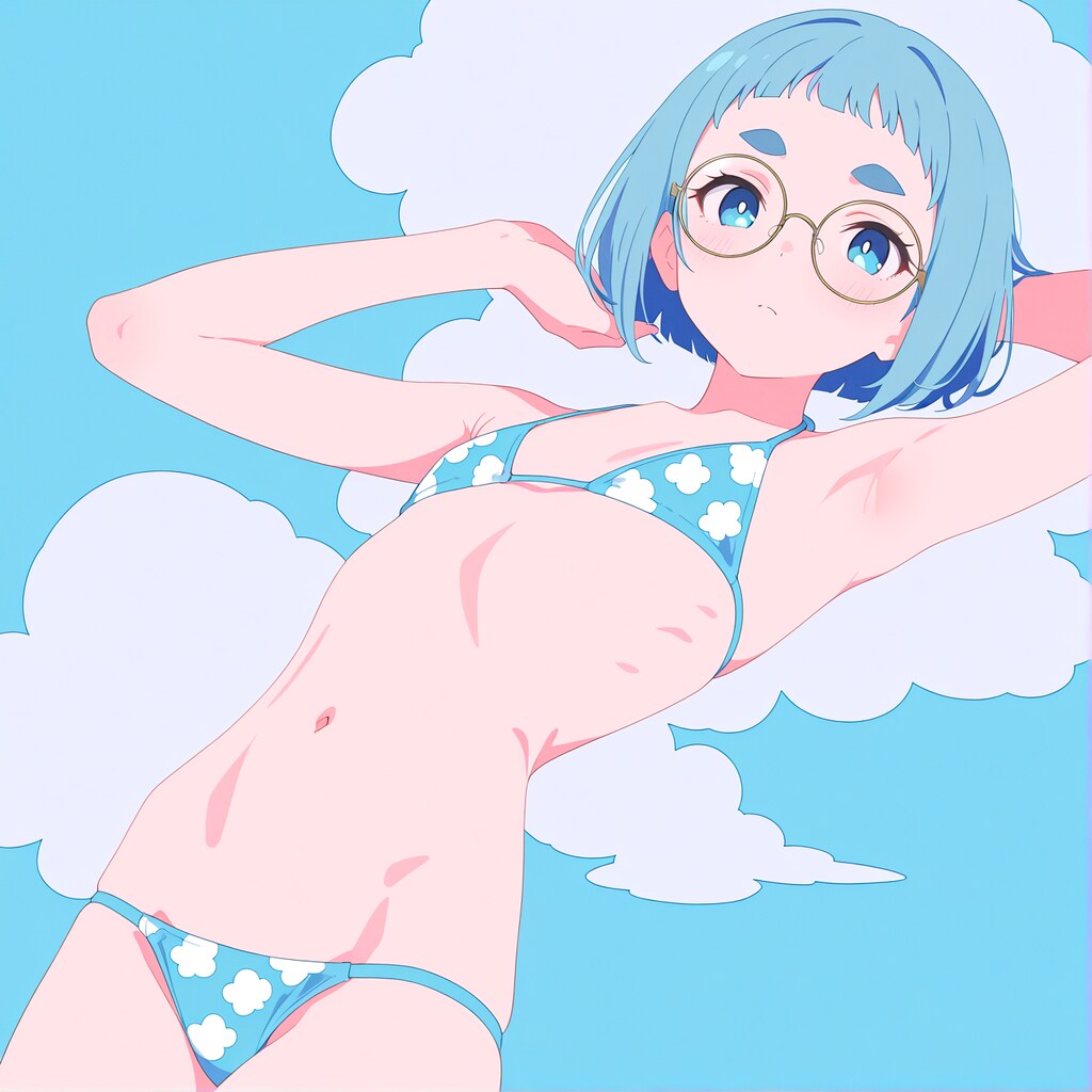 空色めがねちゃん