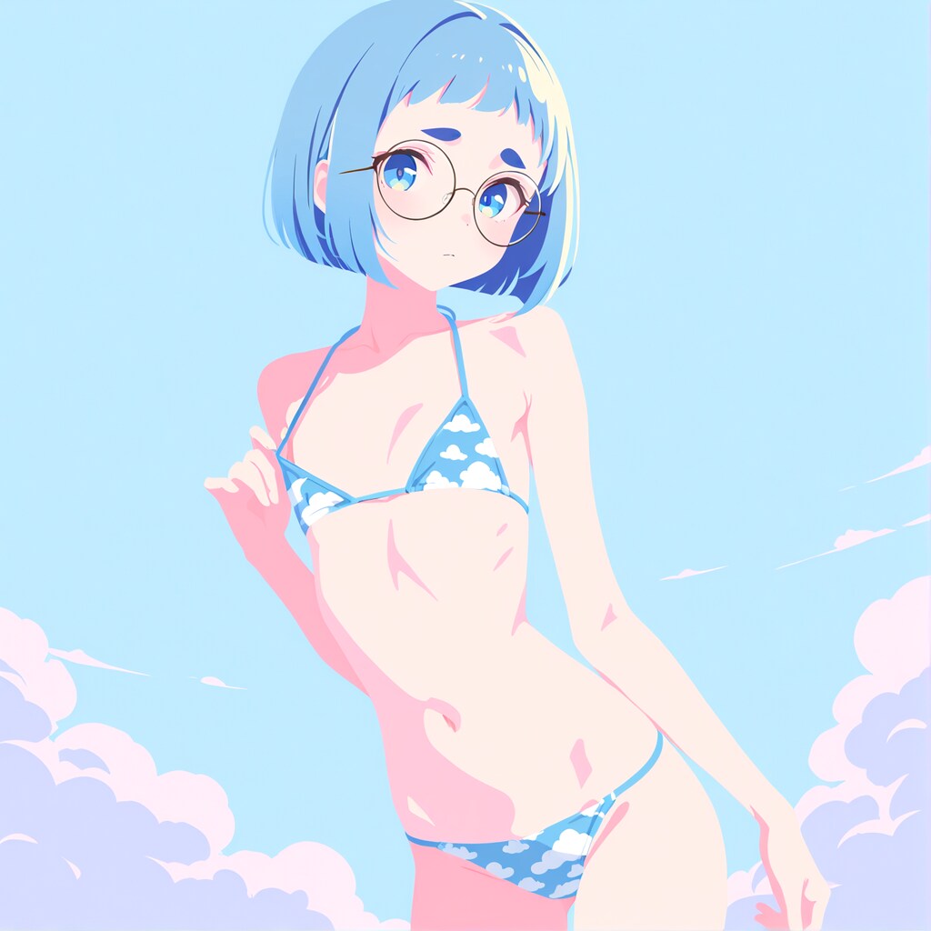 空色めがねちゃん