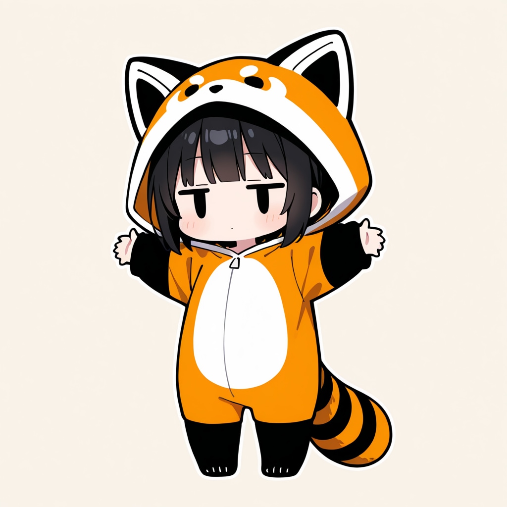 着ぐるみ着せ替え（レッサーパンダ）（50/100） | の人気AIイラスト・グラビア