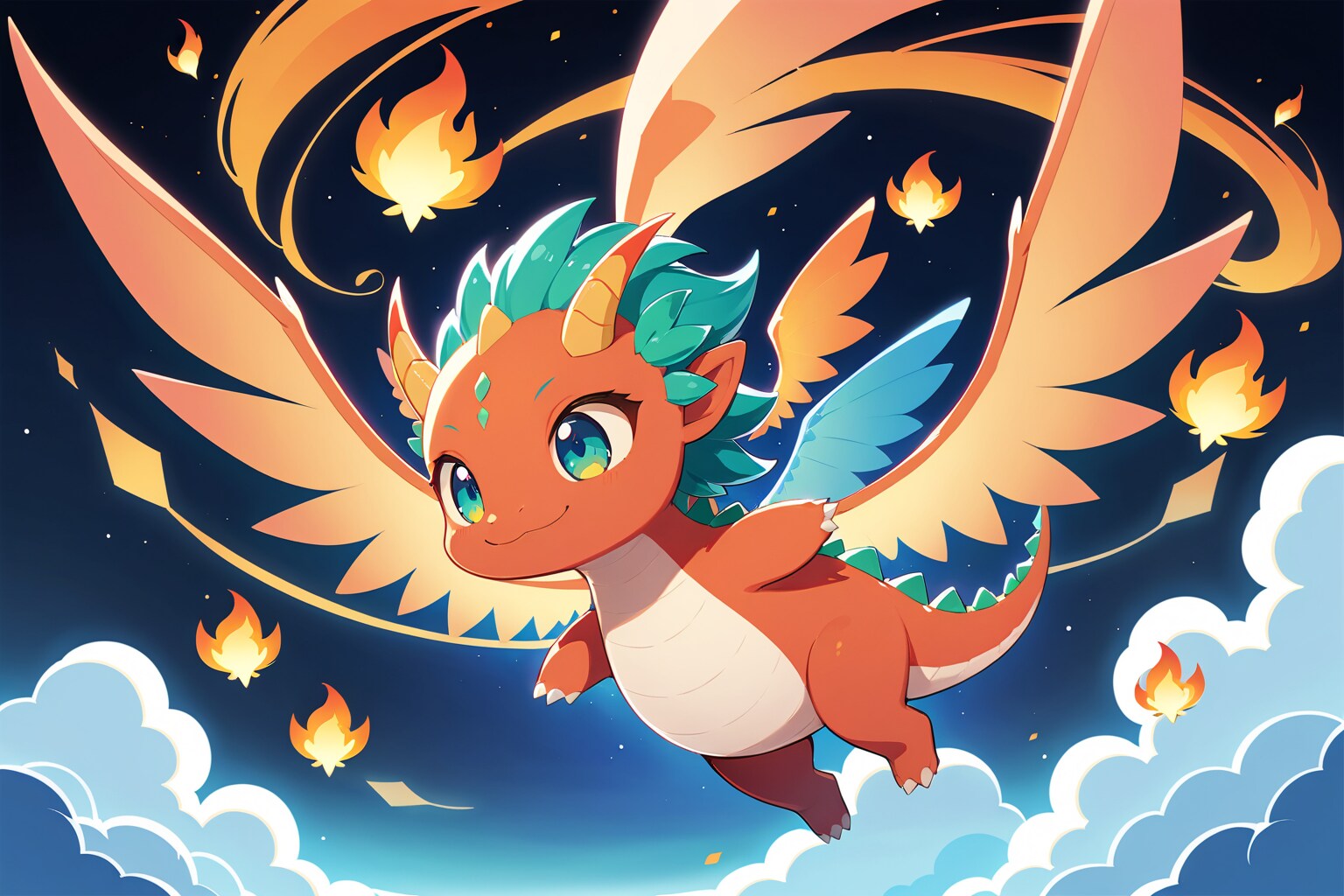 竜精霊と下級火精霊の談合(スピリット・ミート)_20240715 | の人気AIイラスト・グラビア