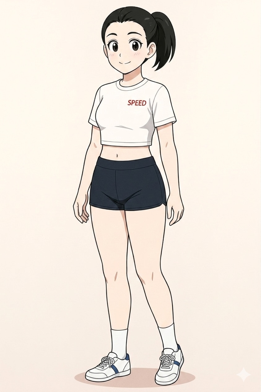 スパッツ姿の少女