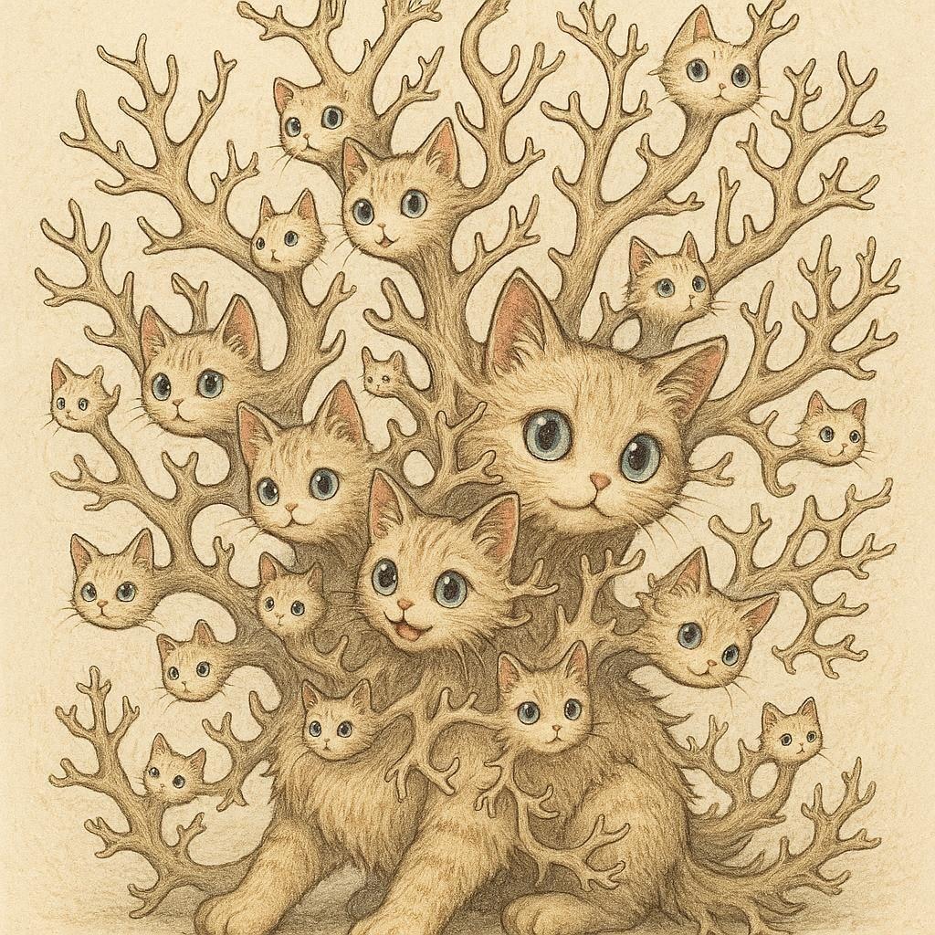 フラクタル多脚多頭猫