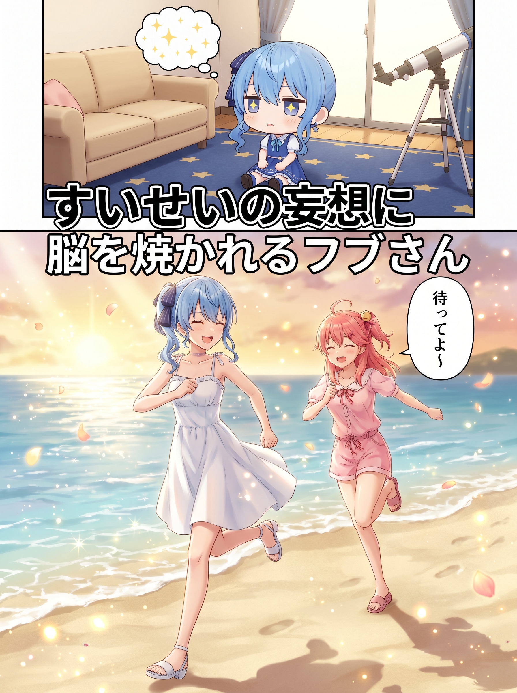 すいせいの妄想に脳を焼かれるフブさん | の人気AIイラスト・グラビア