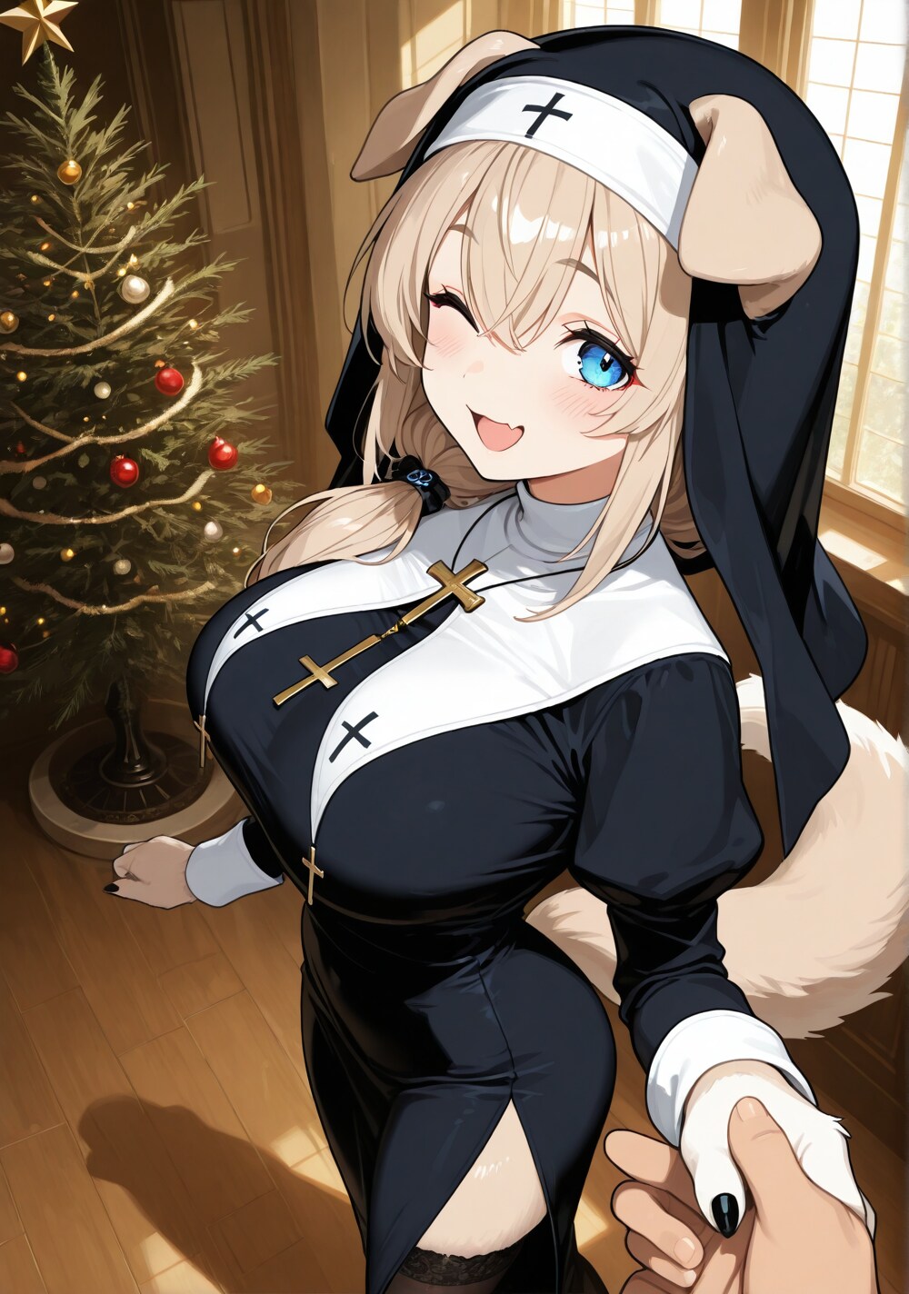 クリスマスのシスター＆サンタコスプレ |  ルナ