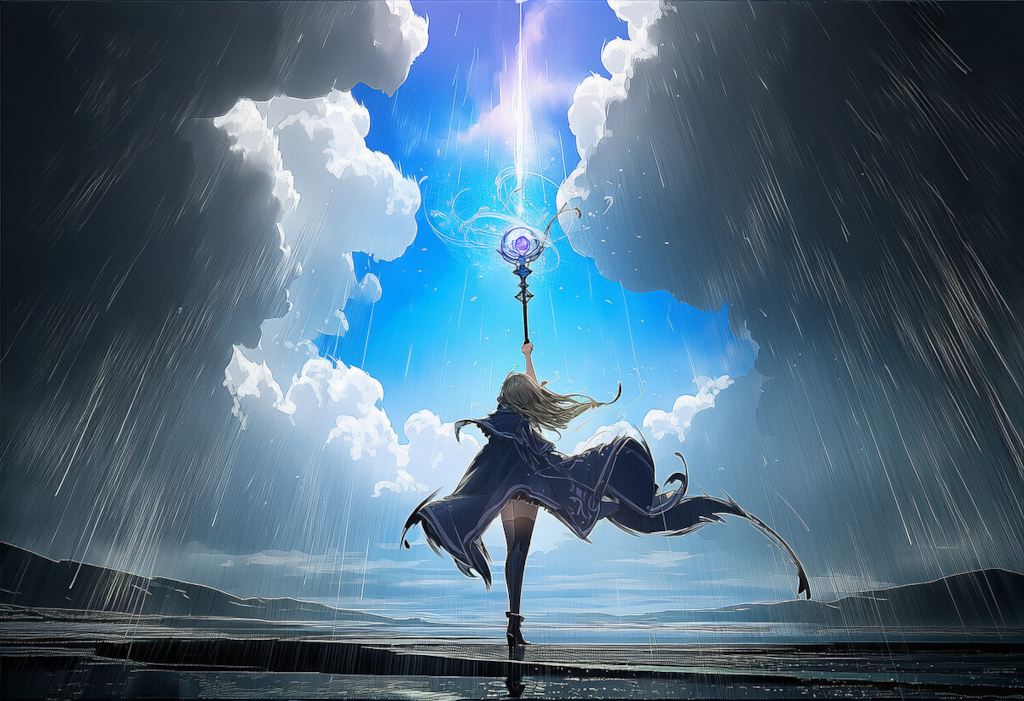 雨をよける魔法