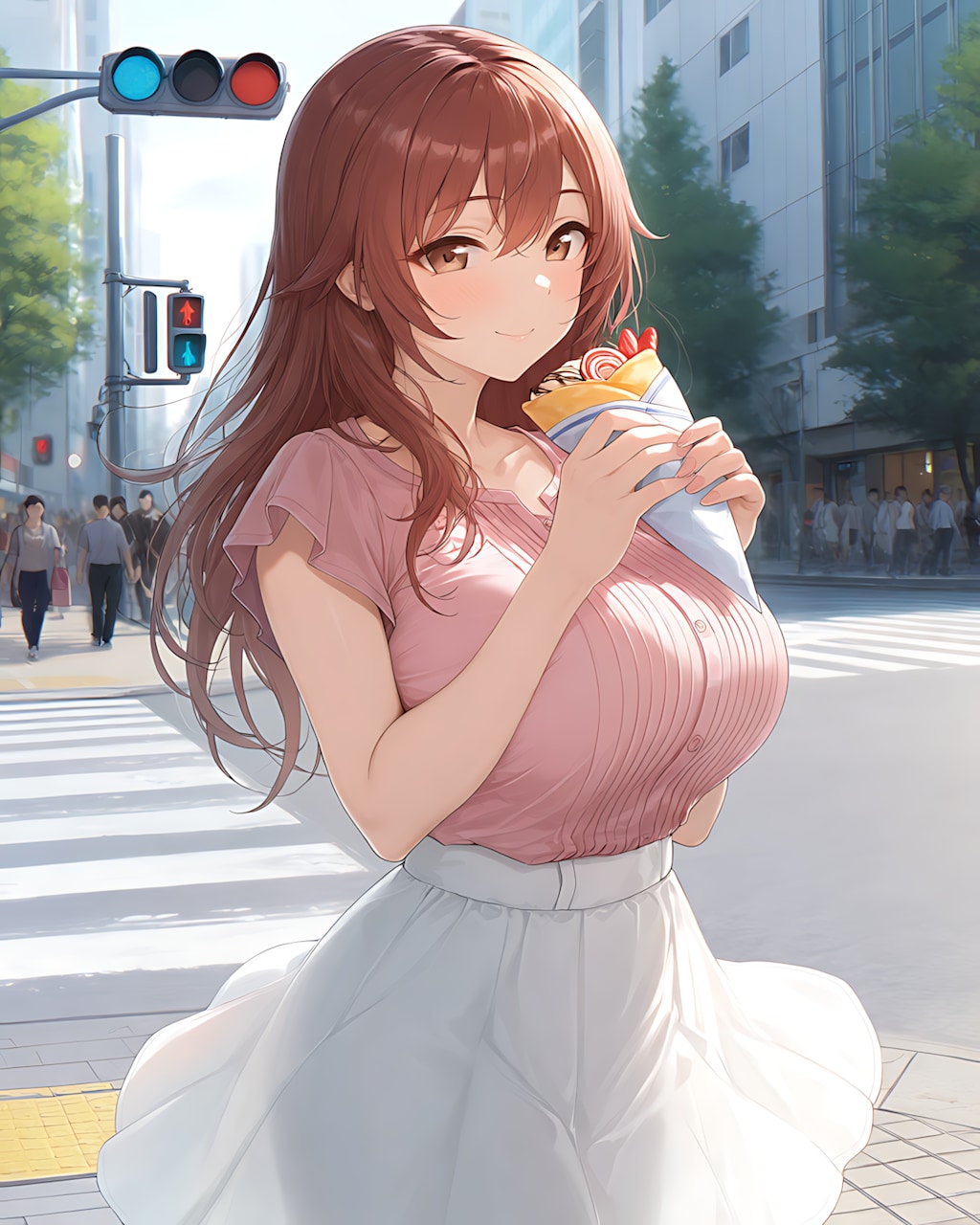 🥞曇りの朝の癒やし、ノノカとクレープの日通勤❤️