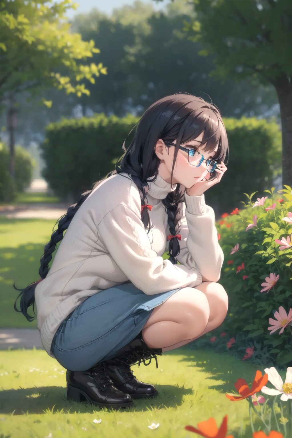 考え事 | の人気AIイラスト・グラビア