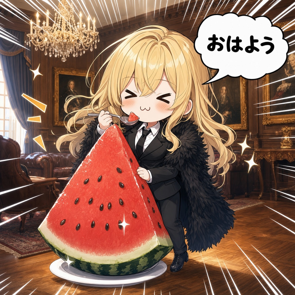 巨大スイカとエリザベス