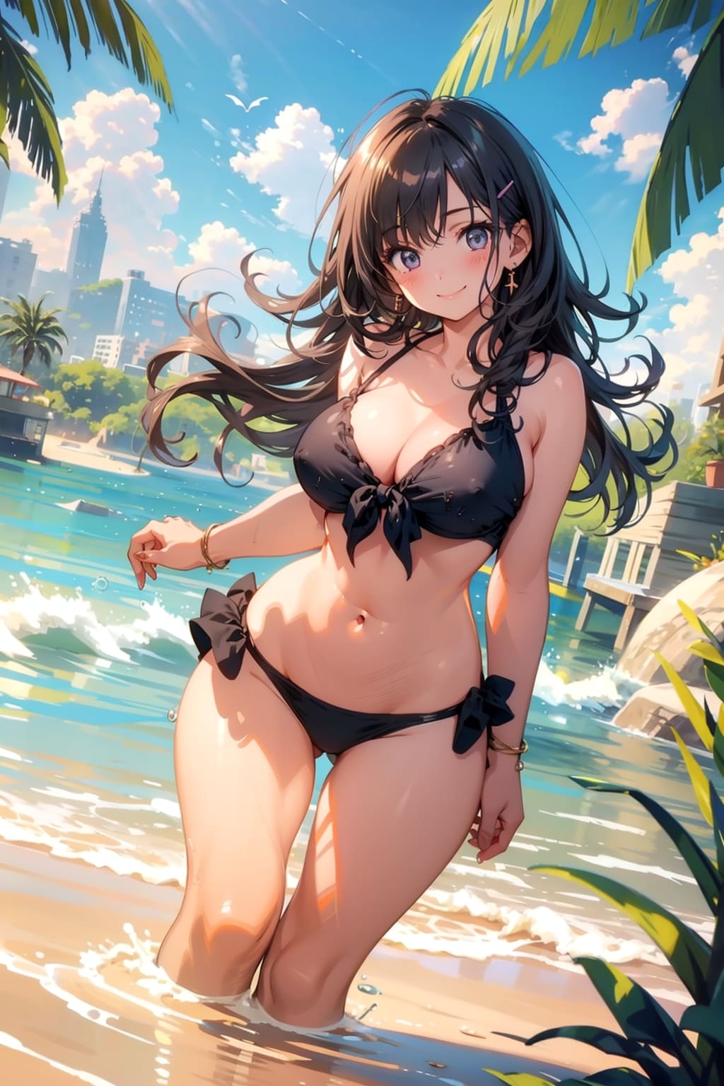 都心のプールで