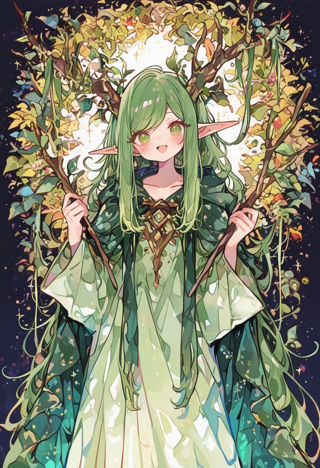 ねればねるほど色が変わって…こうやってつけて…うまいっ！するドルイドちゃん