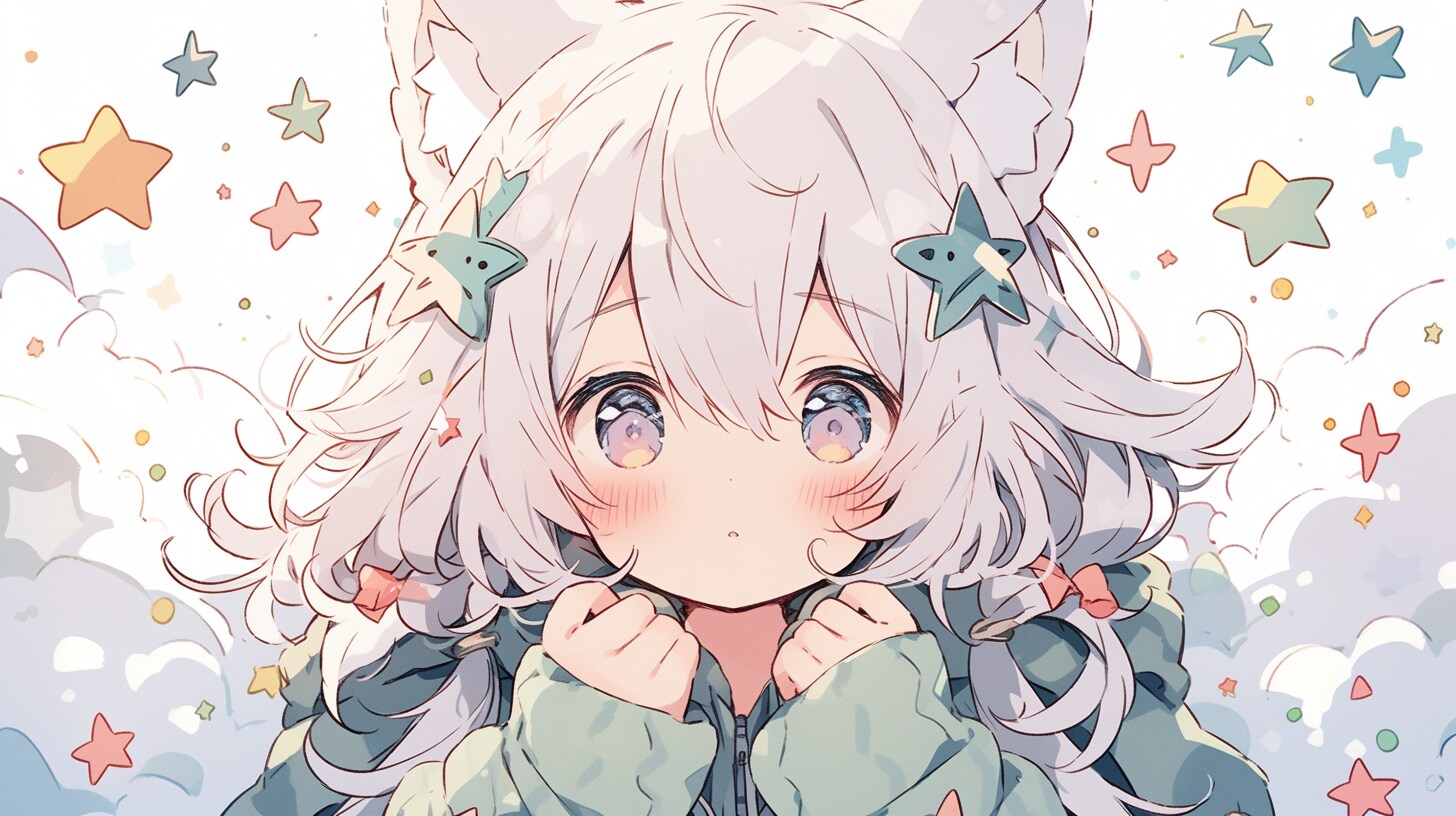 星降る空で微笑む猫耳少女の夢 | の人気AIイラスト・グラビア