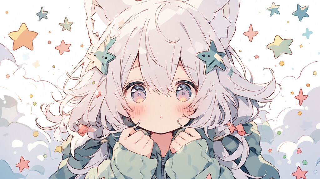 星降る空で微笑む猫耳少女の夢