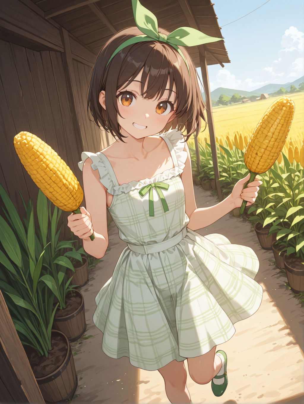 トウモロコシの収穫