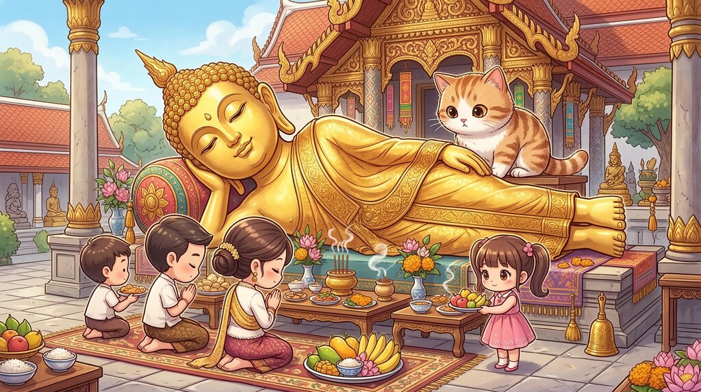 御仏や寝てござつても花と銭