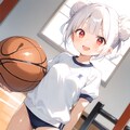 白髪ちゃんa5-体育バスケ 3枚目