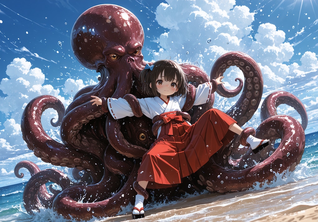 咲良、海の魔物につかまる！