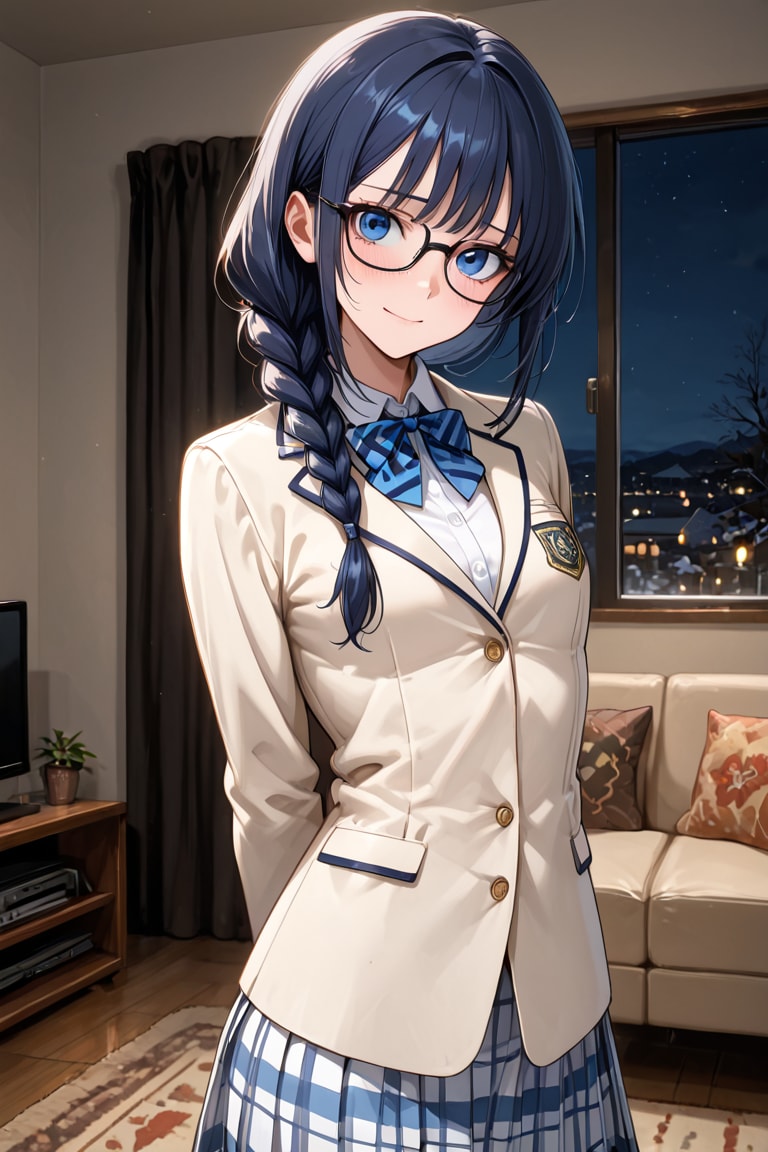 チェックスカート制服 | の人気AIイラスト・グラビア