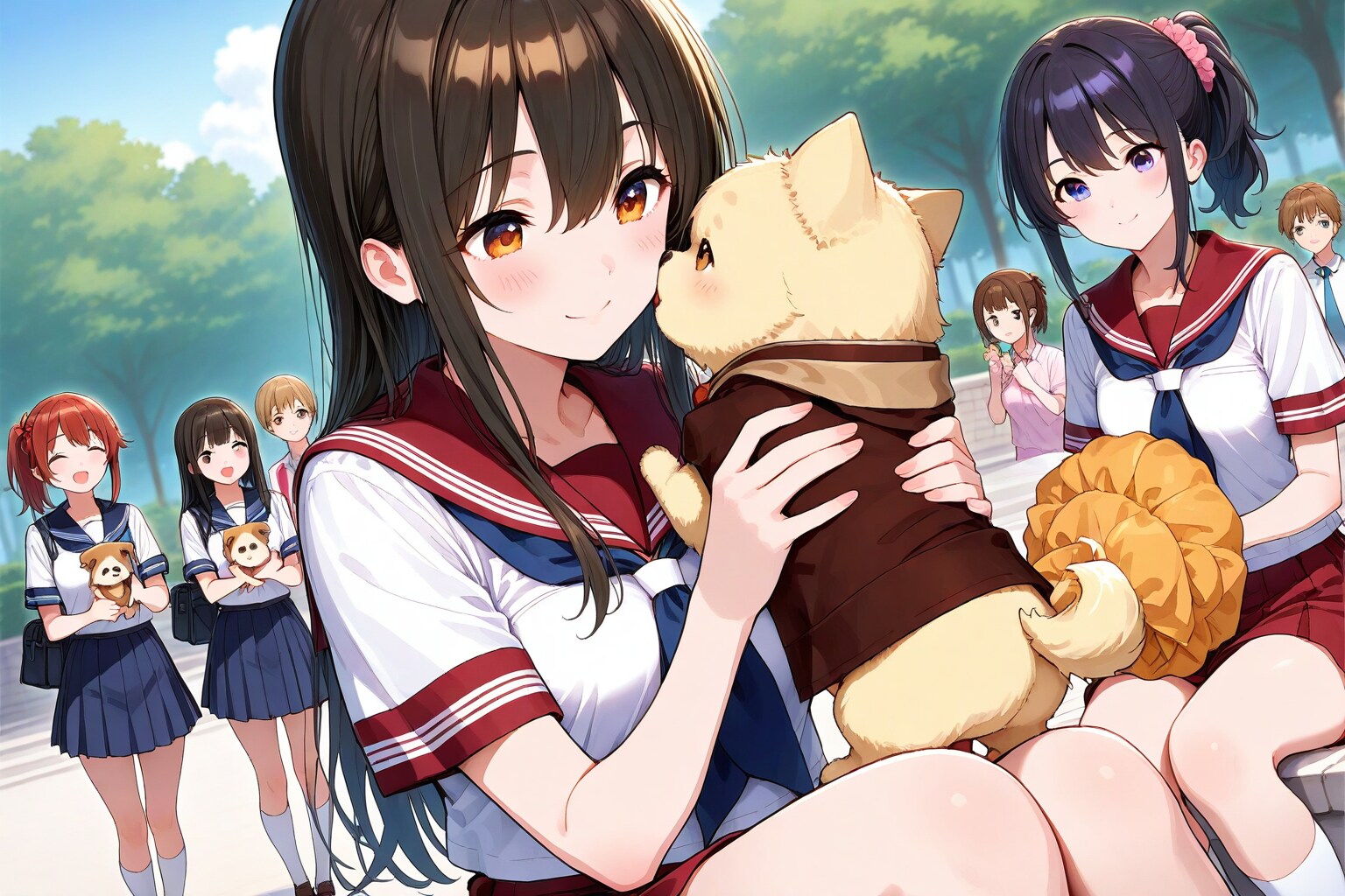 公園に咲く、笑顔の花 | の人気AIイラスト・グラビア