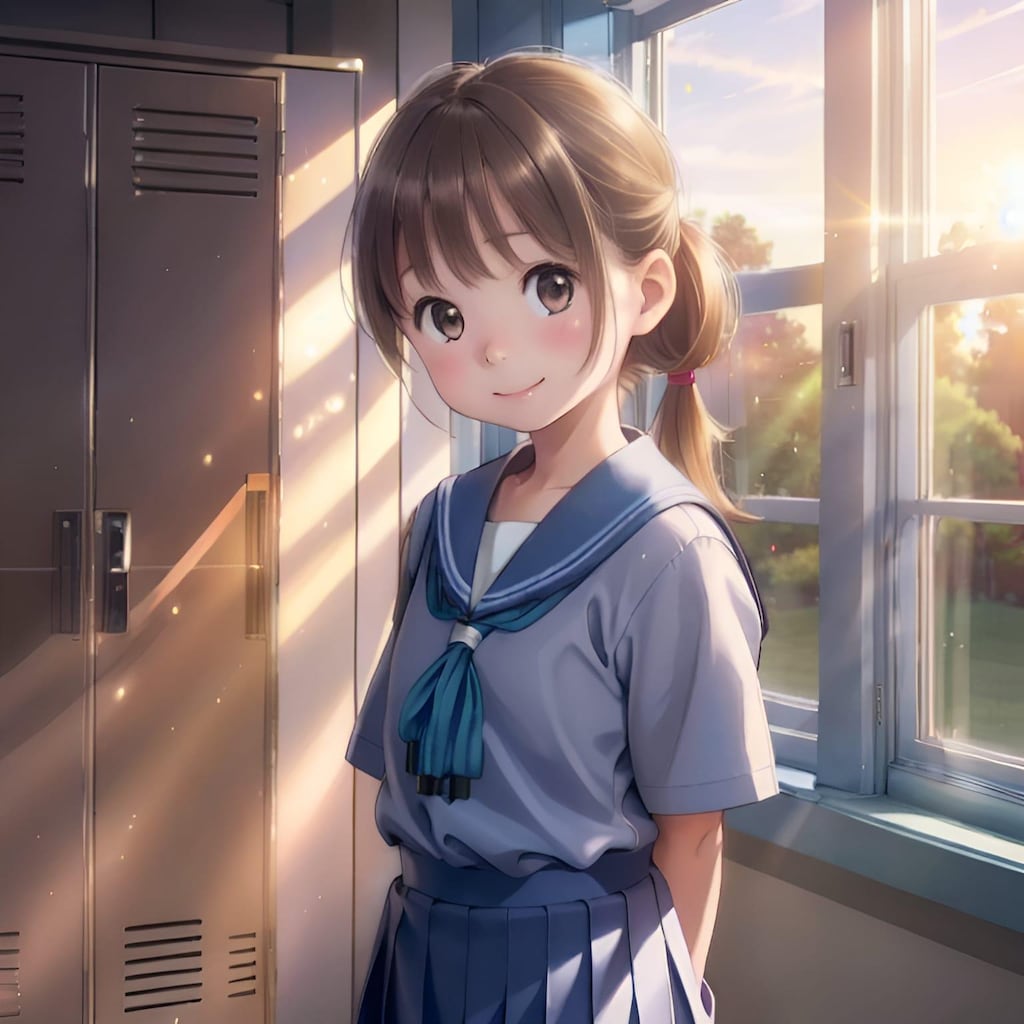 学校+夕焼け=青春？